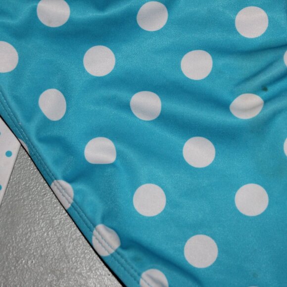 Blue & White 2 Pcs Justice Tankini Swimsuit Size 12 1/2 - Picture 8 of 11